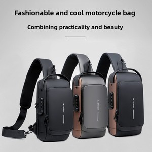 Mochila deportiva antirrobo de PU para hombre, riñonera informal para correr al aire libre con cierre de combinación y cierre de cremallera - Product Image 4