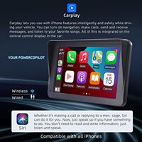 Pantalla táctil inteligente universal de 7 pulgadas, inalámbrico, portátil, Carplay, Android, reproductor de CD, cámara de respaldo, reproductor de CD