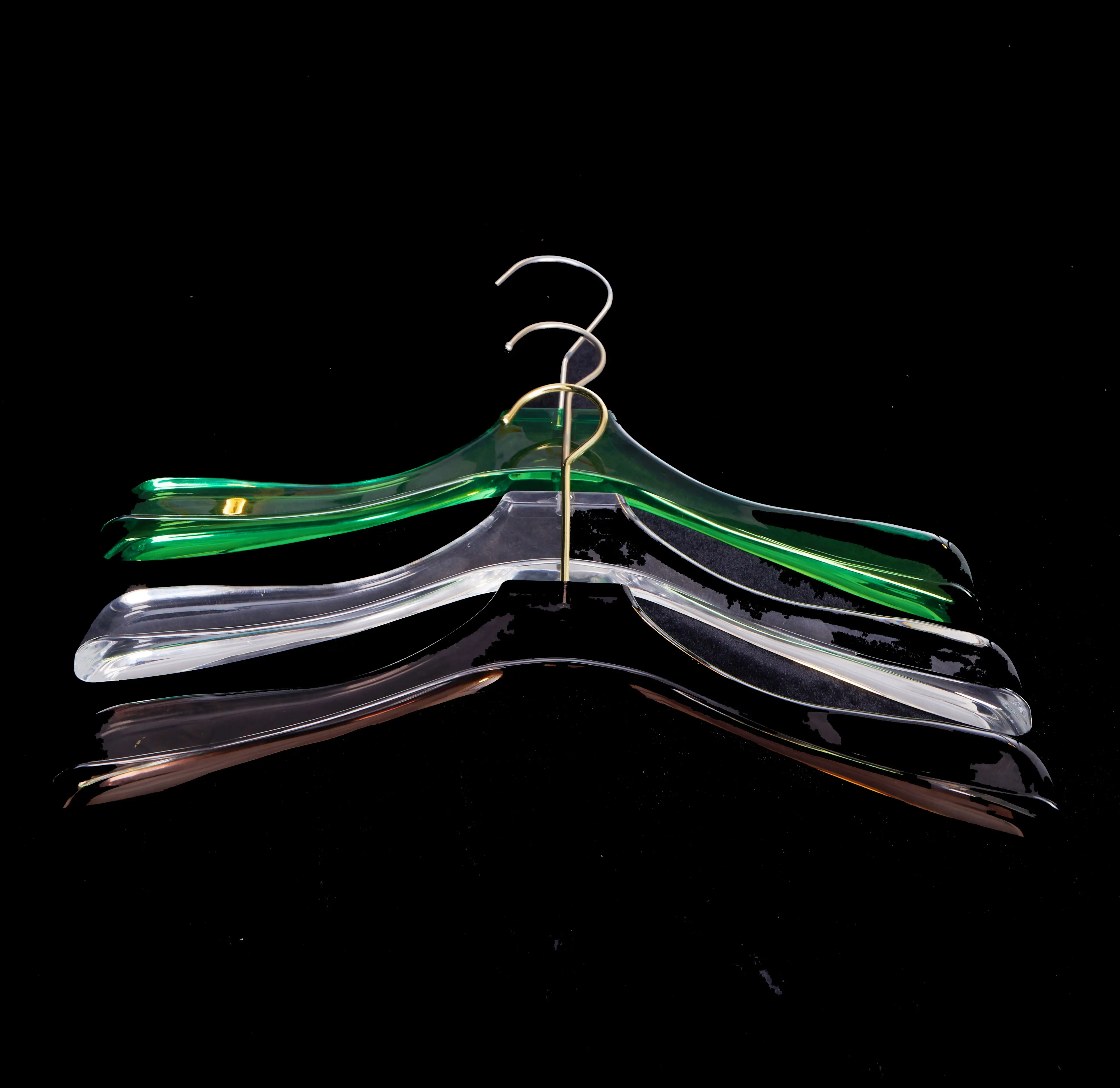 Clear Acrylic clothes luxury coat hangers display rack acrylic coat hanger transparent shirt hanger