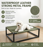 Lit surélevé pour animaux de compagnie - Cadre métallique - Plateforme rafraîchissante en toile respirante - Tapis de repos portable pour intérieur - Vente en gros B2B