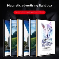 Enseigne LED suspendue personnalisable en alliage d'aluminium avec film magnétique souple pour la vente en gros aux fabricants, idéale pour les salons de thé et la restauration