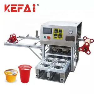 KEFAI Machine à sceller les gobelets en plastique à haute efficacité pour jus de fruits frais