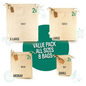 Organic Cotton Printed Muslin Drawstring Bags Custom Logo Linen Cotton <b>Dust</b> Packaging Bag - Product Image 3