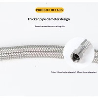 Coude en acier inoxydable à 90 degrés avec raccords BSP pour tuyau d'eau flexible tressé dans les systèmes de plomberie domestiques