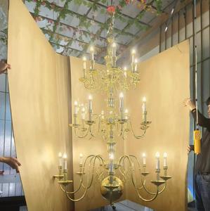 Lámpara colgante de cobre de tres capas, lámpara colgante larga/ovalada/cuadrada, luz colgante para comedor, hotel, decoración elegante - Product Image 5