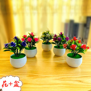 Planta Artificial de Camelia Qi Xing de 18 cm de Altura, Maceta de Plástico, Decoración para Interiores - Product Image 5