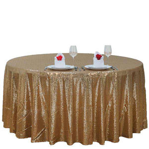Mantel de boda de lujo reutilizable moderno, técnica tejida decorativa de lentejuelas para uso doméstico y al aire libre, venta al por mayor disponible - Product Image 6