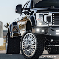 SJ Geschmiedete Polierte 8x210 22x8.25 20 22 24 26 Dually-Felge für Chevy Silverado 3500HD GMC Sierra 3500HD Dodge Ram 3500 Ford F450