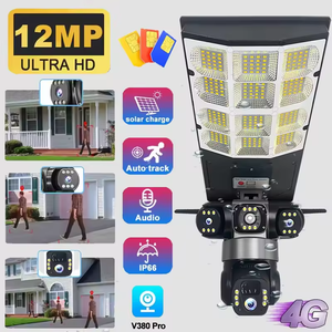 Cámara <span class=keywords><strong>de</strong></span> Seguridad para Exteriores con Wifi 4G, Tres Lentes, 12MP, Control Remoto, Visión Nocturna, <span class=keywords><strong>Sensor</strong></span> <span class=keywords><strong>de</strong></span> <span class=keywords><strong>Movimiento</strong></span>, Aplicación <span class=keywords><strong>V380</strong></span> <span class=keywords><strong>Pro</strong></span>, Lámpara Solar para Jardín y Calle - Product Image 2