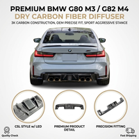 Diffuseur arrière en fibre de carbone sèche style LED-II G80 G82 pour BMW G80 M3 G82 M4 2022