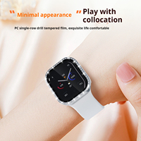 IVANHOE Verre + PC Diamant Couverture pour Apple Watch Cas 46mm 42mm Bling Bumper Protecteur IWatch Série 10 46 42mm WatchCase