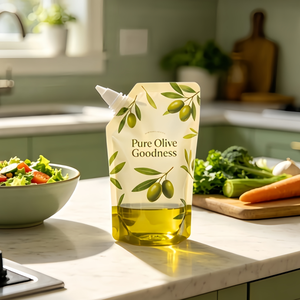 Pochette souple personnalisée de qualité alimentaire avec bec verseur, <span class=keywords><strong>sac</strong></span> de rangement <span class=keywords><strong>vide</strong></span> autoportant pour huile <span class=keywords><strong>d</strong></span>'arachide, huile de sésame pure, huile <span class=keywords><strong>d</strong></span>'olive format <span class=keywords><strong>voyage</strong></span> - Product Image 2
