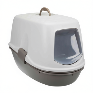 Berto - Caja de arena para gatos con bandeja superior, 39x42x59 cm, color gris taupe, con divisor - Product Image 3