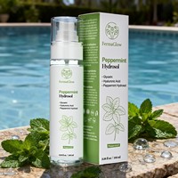 Hydrolat de menthe poivrée fermenté, Glycérine, Acide hyaluronique, Rafraîchissant, Contrôle du sébum, Hydratant, Affinant les pores, Tonique facial en spray