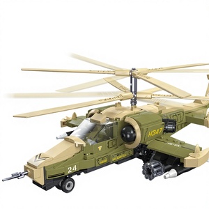 Nuovo JIESTAR KA50 Serie Militare, Elicottero Giocattolo per Bambini, Modellino in Plastica ABS Scala 1:24, Blocchi da Costruzione Assemblabili - Product Image 1