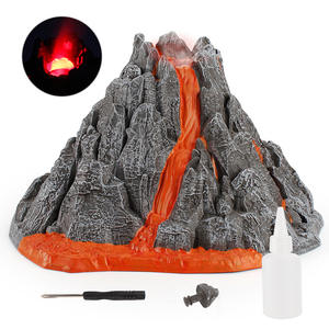 Lelewu dinosaurio mundo escena decoración erupción modelo simula fumar fuego respirando rocalla juguete - Product Image 6