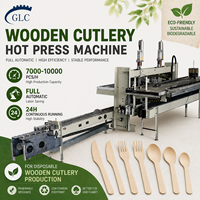 Machine de formage à chaud automatique CNC ISO9001 pour la production de couverts en bois jetables (cuillères, fourchettes, couteaux)