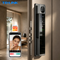 Serrure de porte intelligente extérieure numérique Tolink avec reconnaissance faciale 3D par veine palmaire, Wi-Fi Tuya, étanche, avec caméra et empreinte digitale