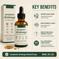 TK Meilleures ventes OEM Marque privée Gouttes liquides de drainage lymphatique Complément alimentaire à base d'extraits de plantes et de vitamines