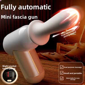 Mini pistolet d'insertion télescopique automatique multifonctionnel, pistolet fascia en TPE souple, jouets sexuels pour masturbation féminine - Product Image 3