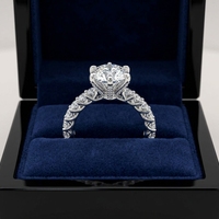 Bagues de fiançailles et de mariage personnalisées Kirin pour femmes en argent sterling S925 véritable avec moissanite GH sertie à griffes OEM ODM