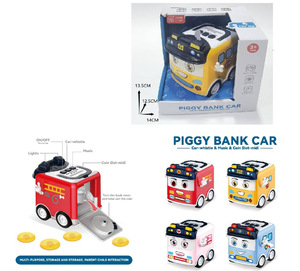 Yeni Gelen ABS Plastik Dört Tekerlekli STEM Eğitici Üç Renkli Ataletli Sesli ve Işıklı Jetonlu Araba - Product Image 1