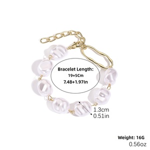 <span class=keywords><strong>Bracelet</strong></span> de perles baroques européennes et américaines pour femme, perles irrégulières, luxe léger, haut de gamme, pour touristes - Product Image 5