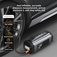 Compresseur d'air portable certifié CE FCC ROHS pour gonflage de pneus de voiture et démarreur de batterie, idéal pour la vente en gros transfrontalière