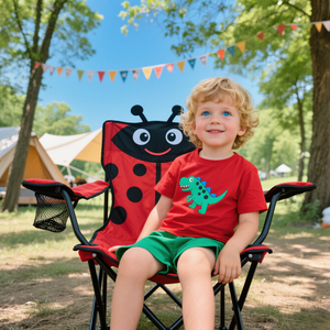 كرسي بذراع محمول خارجي للأطفال بتصميم كرتون للأطفال كرسي تخييم مخصص للتنقل قابل للطي بالجملة - Product Image 6