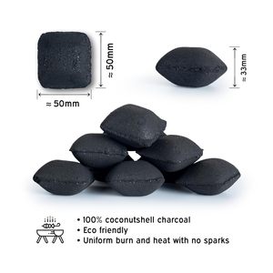 กะลามะพร้าวถ่านอัดก้อนสีดำเกรดเป็นรูปหมอน - Product Image 2