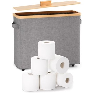 Panier de rangement pour rouleaux de papier toilette avec couvercle transparent, couleur personnalisée en usine - Product Image 2