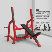 Station de musculation olympique robuste en acier Q235, capacité 180kg-500kg, banc de musculation inclinable pour presse à barre