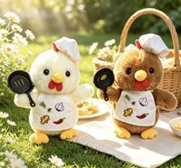 Boneka Hewan Super Lembut 12cm dengan Isian Kapas PP - Gantungan Kunci Penghilang Stres untuk Mesin Cakar