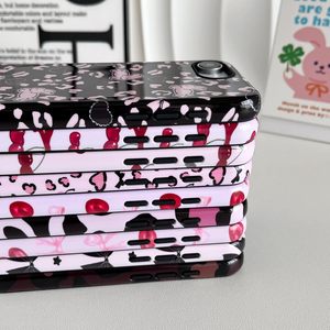 Coque DEFBS pour iPhone 17e/iPhone 16e, motif esthétique tendance nœud rose et cerises, mignonne et durable pour femmes et filles - Product Image 4