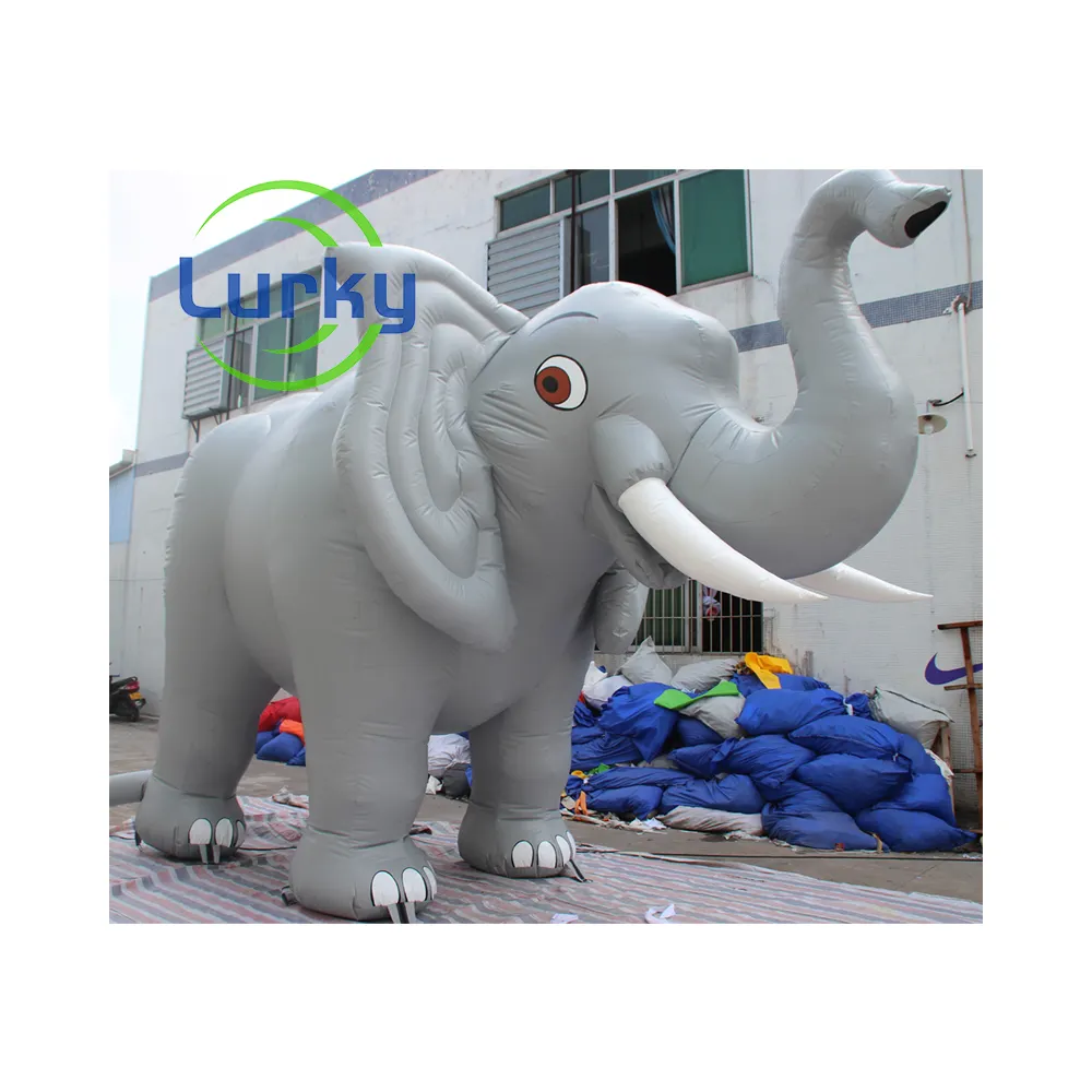 Outdoor Custom advertisement Inflatable 3d Cartoon Elephant Inflatable Elephant Shape Model Inflatable Balloon Blow Up for
