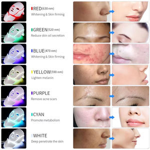 Máscara Facial de Terapia Fotónica LED de 7 Colores, ABS, 10W, Dispositivo de Belleza para Blanquear y Reafirmar la Piel - Product Image 5