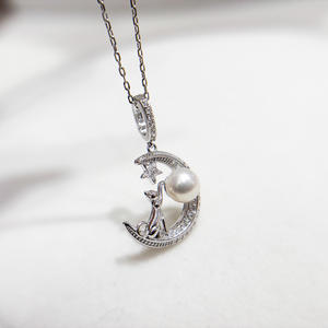 Accessoires en perles DIY 31479, pendentif en argent S925, perles de 5 à 7 mm, support vide, bouton pendentif or/argent, motif diamant taille princesse - Product Image 4