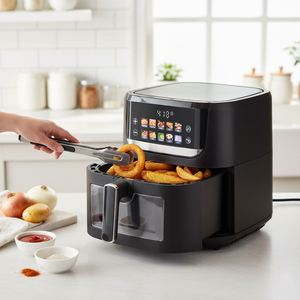 Friteuse à air multifonctionnelle économique avec grand écran couleur tactile, 10 menus, grande capacité réelle de 7 L, sans huile, pour usage familial - Product Image 2