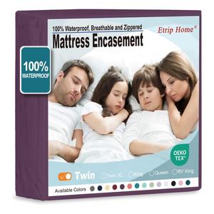 Meilleur protège-<span class=keywords><strong>matelas</strong></span> imperméable en nylon et polyester blanc rafraîchissant avec fermeture éclair - Product Image 1