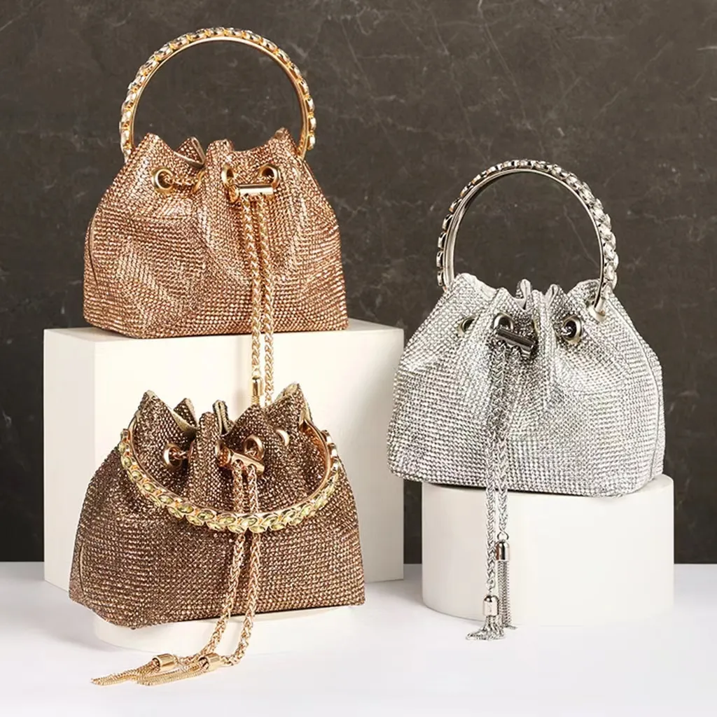 The new full diamond dinner lady bag chain senior feeling full diamond handbag can be customized wholesale