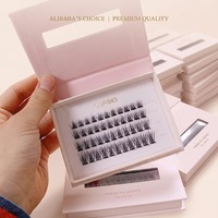Cils en grappe autocollants en gros d'usine – Sans colle, application facile en une étape, naturels, DIY, cils en grappe pré-collés
