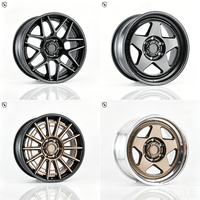 Rines de Aleación Forjados Todoterreno 17x8.5, 5x127 6x139.7, Negro Semi-Brillante, 4 Piezas, para Jeep Wrangler, Hilux, Tacoma, Ranger