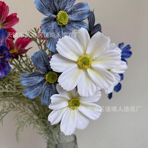 Fleurs artificielles Jinxi Cosmos bleues et violettes en soie floquée pour mariage, décoration intérieure, accessoires de photographie en extérieur - Product Image 4