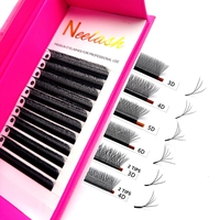Extensions de cils W Cup Shape 3D Trident, modèle classique volume avec forme trèfle W Weave Trident YY 3D 5D 6D 8D