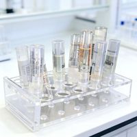 Soporte Transparente Personalizado Preensamblado para Tubos de Ensayo de Acrílico, Suministros de Laboratorio, Exhibidor Centrífugo de Inspección