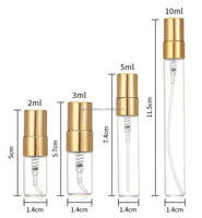 Offre Spéciale – Flacon de Parfum Portable en Verre Ambré 2ml 3ml 5ml 10ml, Tube Anti-Lumière avec Pompe en Aluminium Anodisé et Sérigraphie