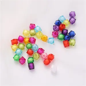 Factory Direct Sale Top Quality 6-14mm Colorful Loose Beads Faceted Acrylic Beads For DIY Jewelry Making