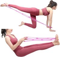 Bandas de Resistencia Elásticas Multicolores de 7 Orificios para Ejercicios en Casa, Gimnasio, Yoga y Fisioterapia