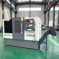Machine de tournage et de fraisage CNC à lit incliné numérique à 2 axes TCK50A-500 à haute rigidité, système FANUC, moteur, capacités de haute précision