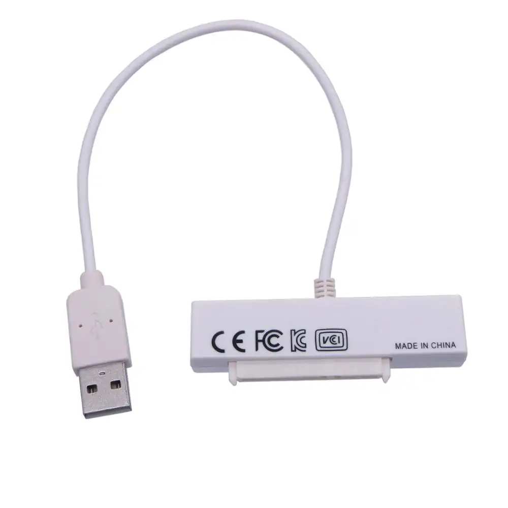 USB 2.0ชายไปยัง Micro SATA 7 + 15พินอะแดปเตอร์สายเคเบิล Sata USB